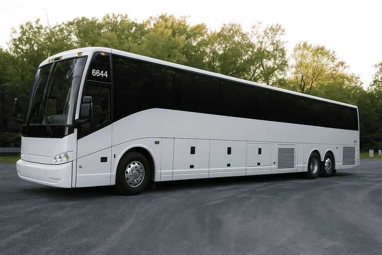 exterior of Charter Bus Rental Kennewick coach bus