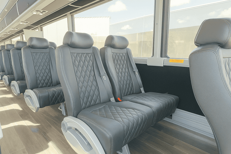 interior of Charter Bus Rental Kennewick charter bus